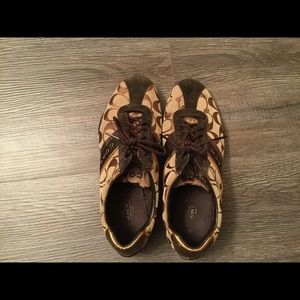 Coach brown and suede shoes